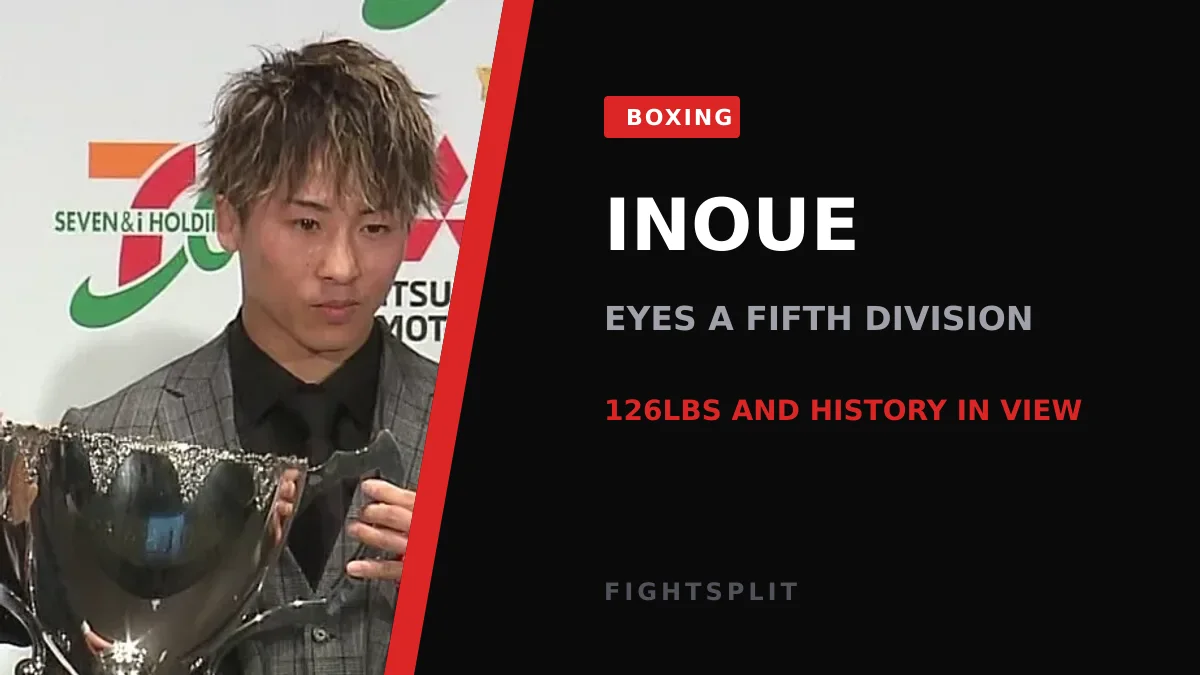 Naoya Inoue in the ring during a super-bantamweight title defense