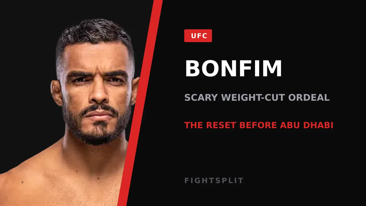 Ismael Bonfim inside the UFC Octagon during a lightweight bout