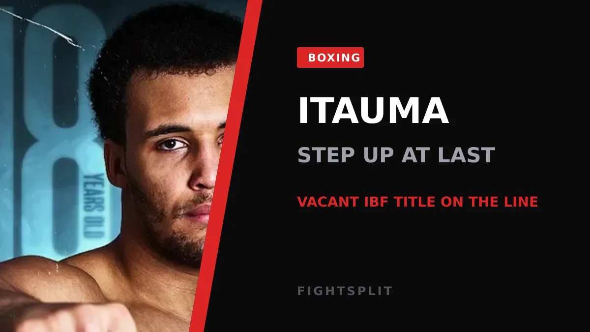 Moses Itauma celebrates a knockdown during a heavyweight bout
