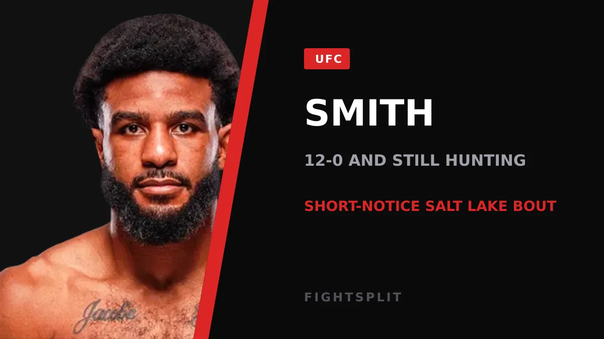 Welterweight prospect Jacobe Smith in the octagon during a UFC bout