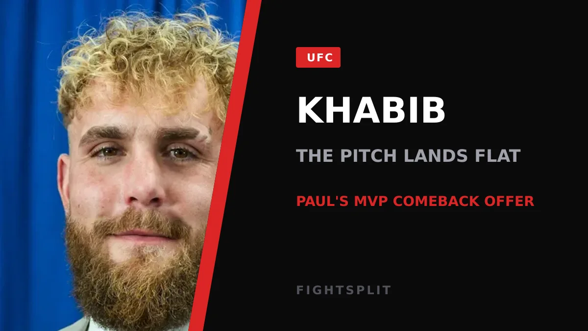 Khabib Nurmagomedov cornering at a lightweight title fight