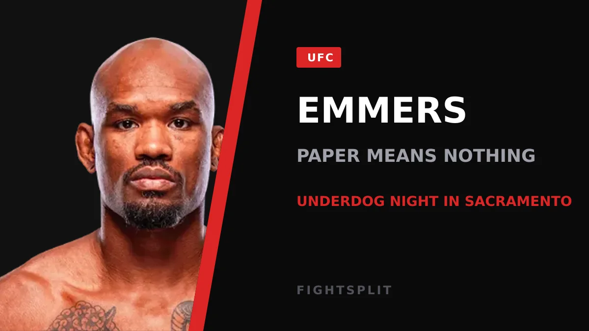 Jamall Emmers throws a right hand during his featherweight bout at UFC Sacramento