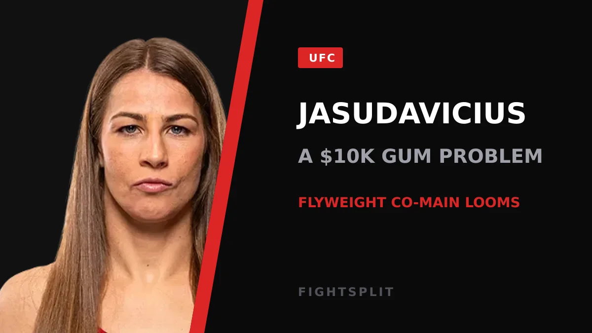 Jasmine Jasudavicius stands in the Octagon during a UFC bout