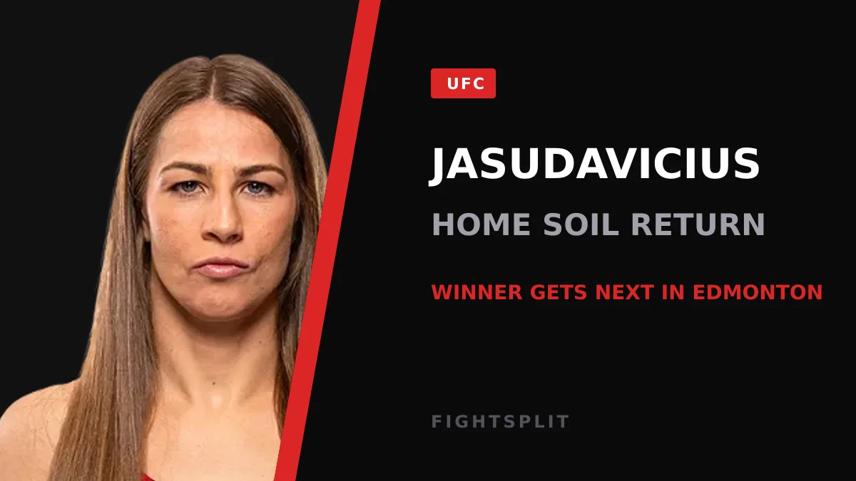 Jasmine Jasudavicius inside the UFC Octagon