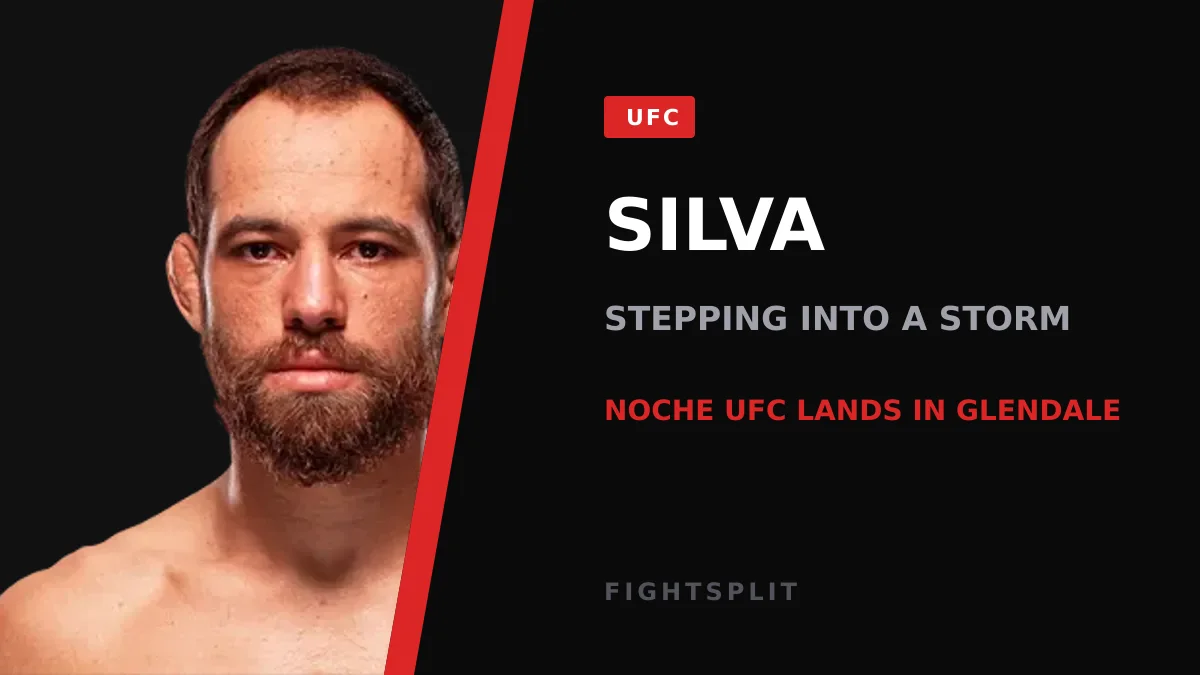 Featherweight contender Jean Silva inside the Octagon