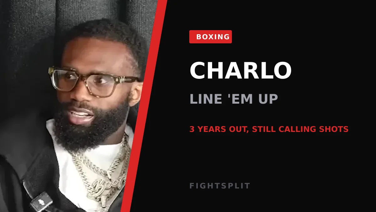 Jermell Charlo posing during a boxing press event