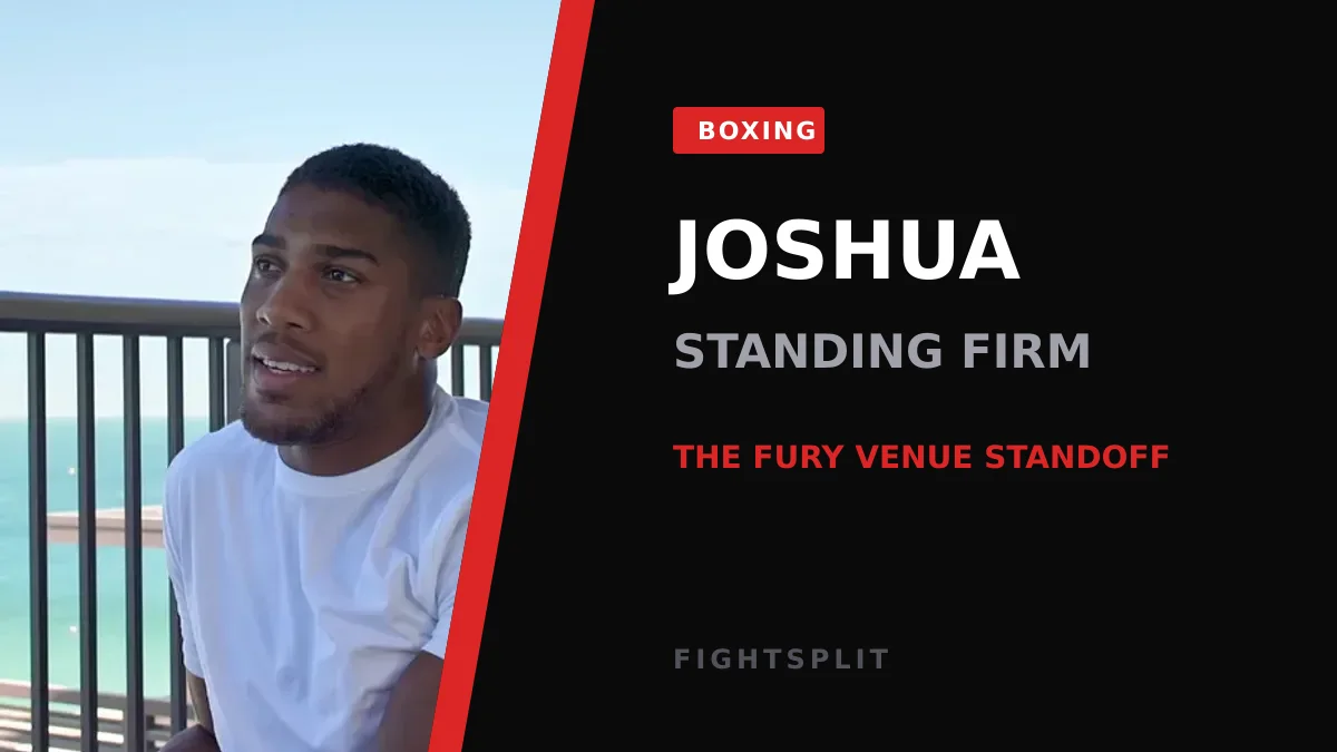 Anthony Joshua in the ring during a heavyweight bout