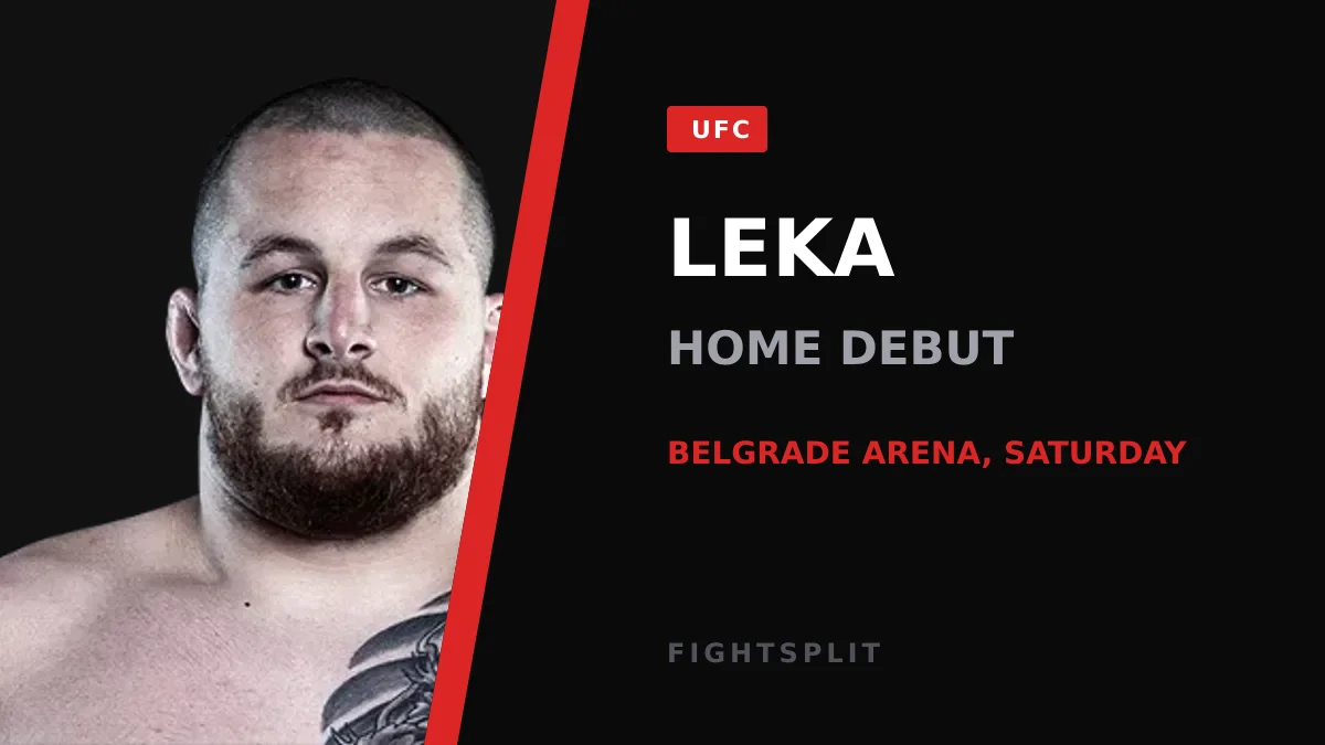 Serbian heavyweight prospect Jovan Leka ahead of his UFC debut in Belgrade