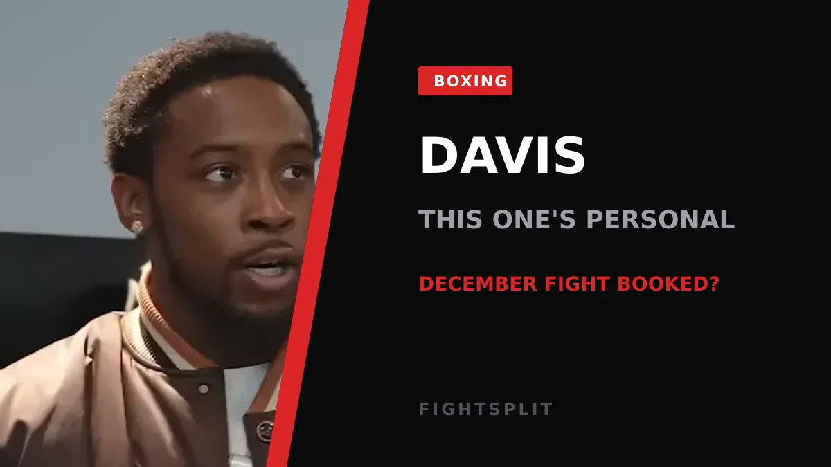 Boxer Keyshawn Davis speaking to the media
