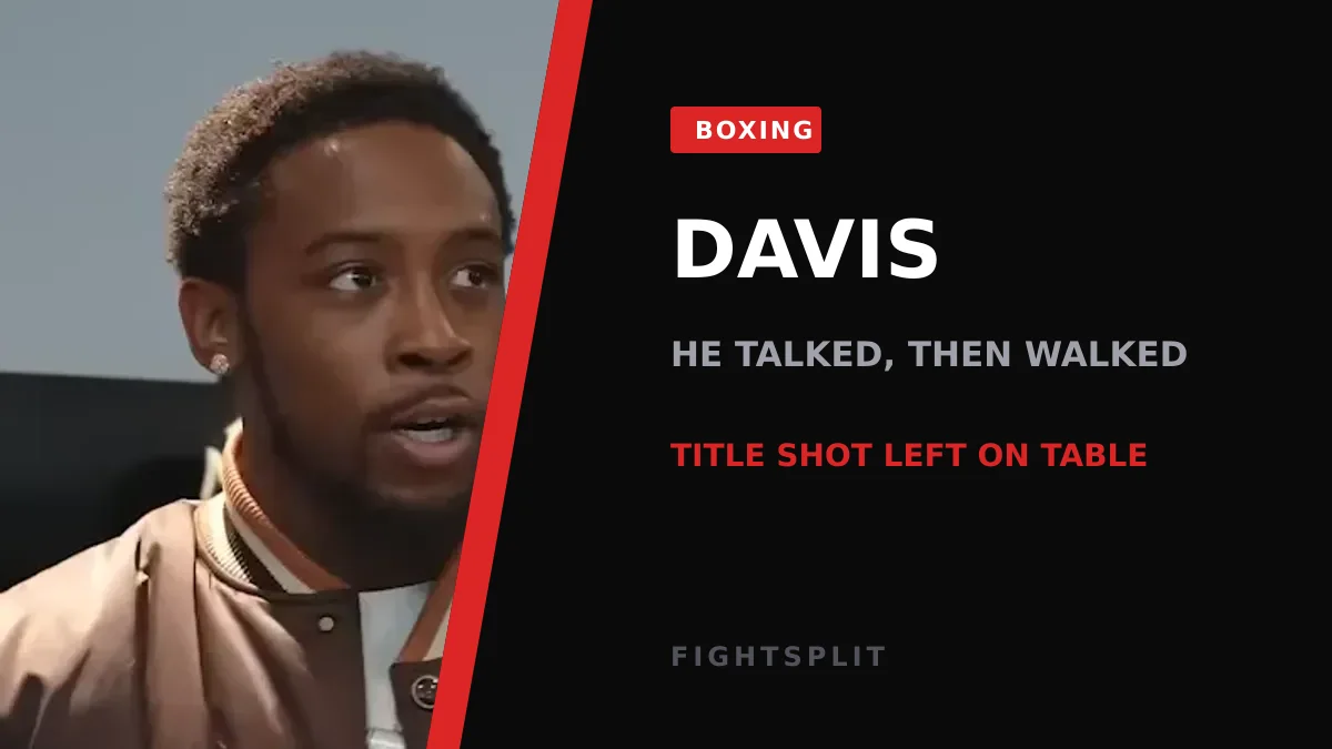 Devin Haney posing during a boxing media event