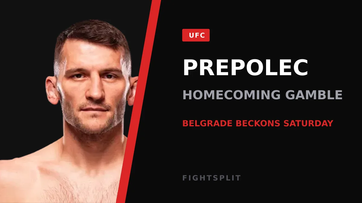 Kyle Prepolec in the Octagon during a UFC lightweight bout