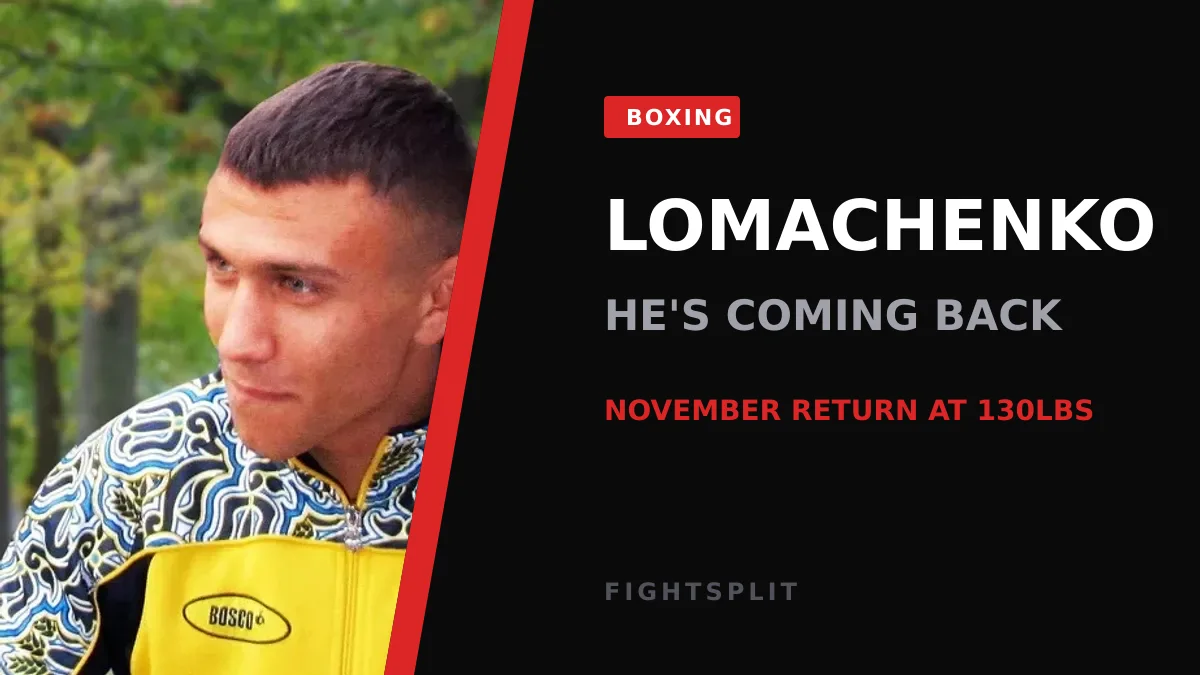 Vasiliy Lomachenko in the ring during a lightweight title fight