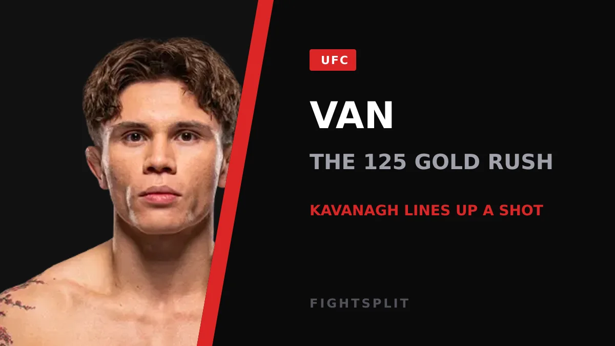 UFC flyweight champion Joshua Van in the octagon