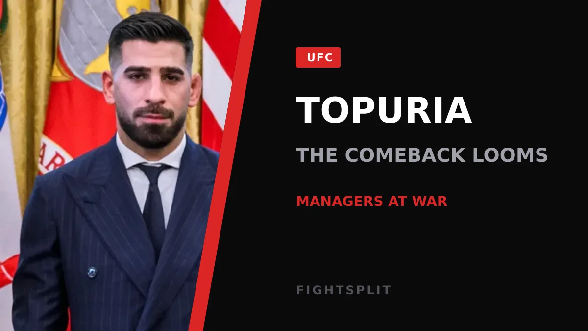 Ilia Topuria at a UFC weigh-in in Washington, DC
