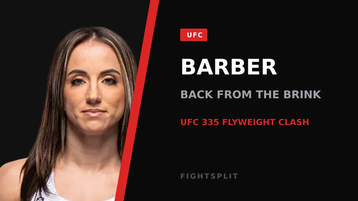 Maycee Barber inside the UFC octagon during a flyweight bout