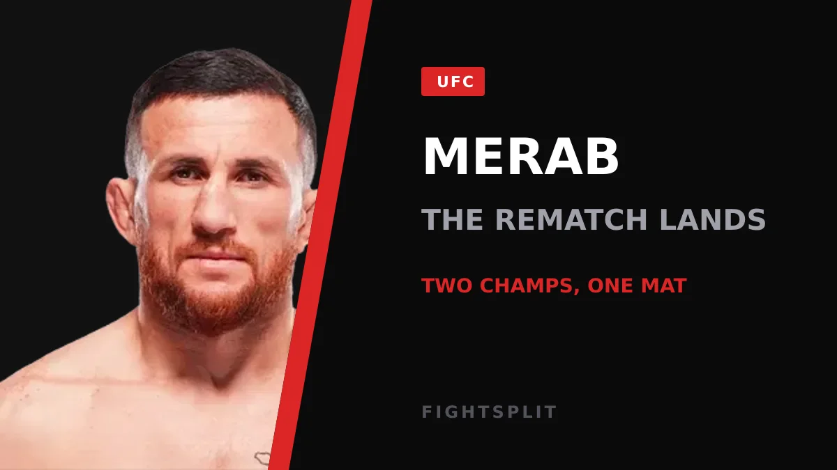 Merab Dvalishvili celebrates a victory inside the octagon