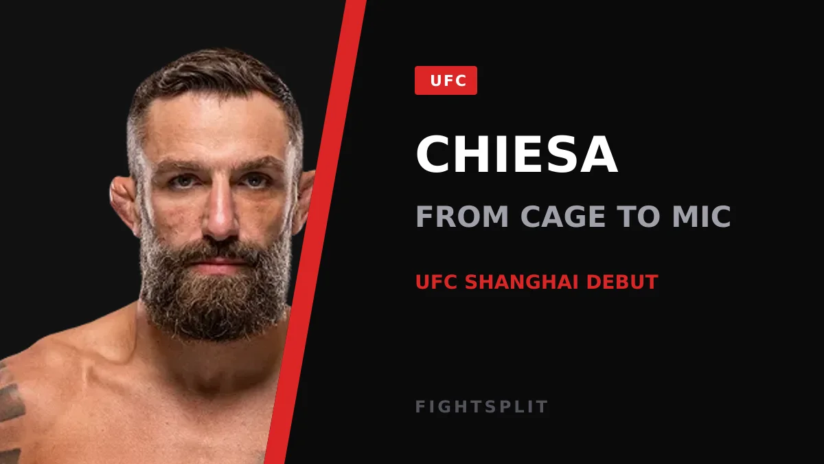 Michael Chiesa poses after a UFC victory