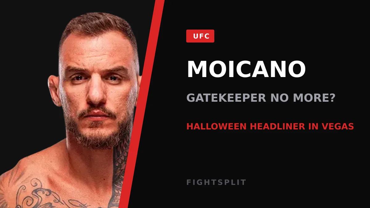 Renato Moicano celebrates inside the UFC Octagon