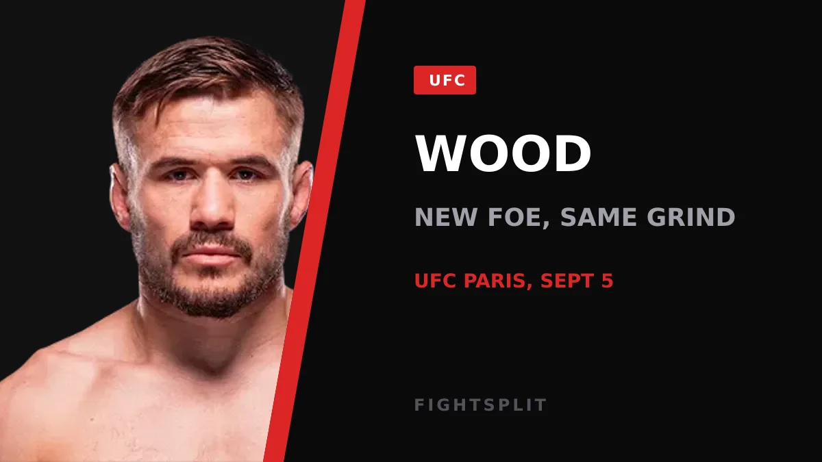 Nathaniel Wood in the Octagon during a UFC featherweight bout