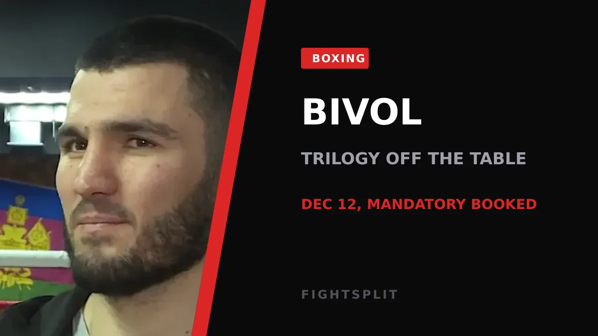 Dmitry Bivol in the ring during a light heavyweight title fight