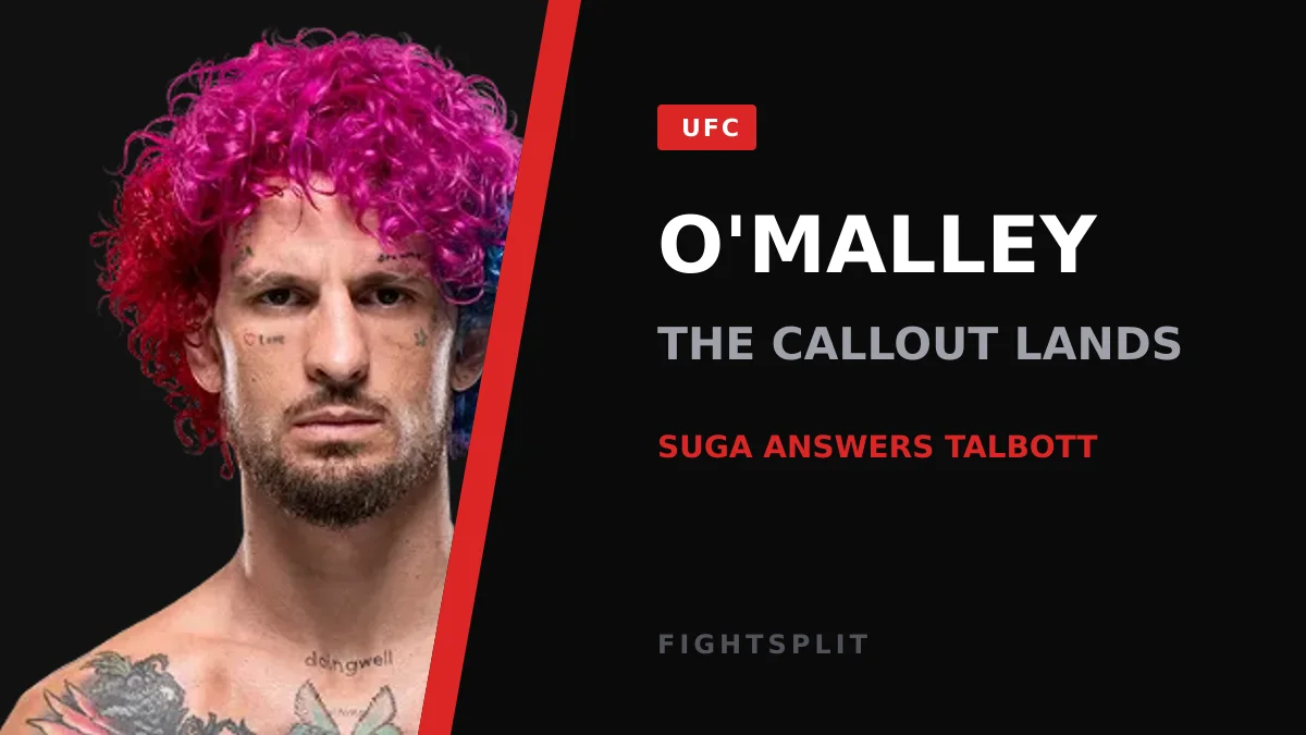 Sean O'Malley reacts inside the UFC octagon