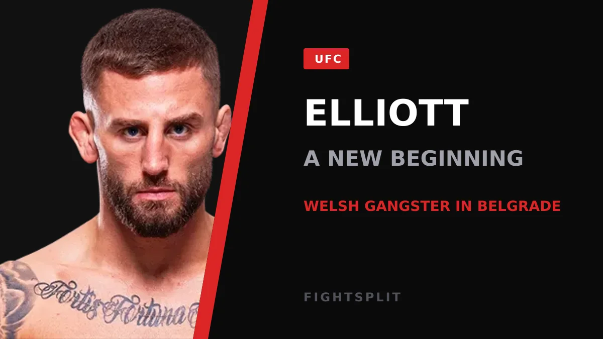 Welterweight Oban Elliott inside the Octagon during a UFC fight