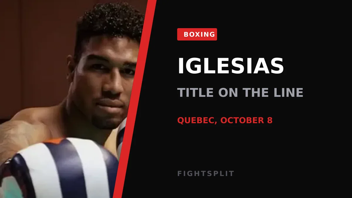 IBF super middleweight champion Osleys Iglesias in the ring
