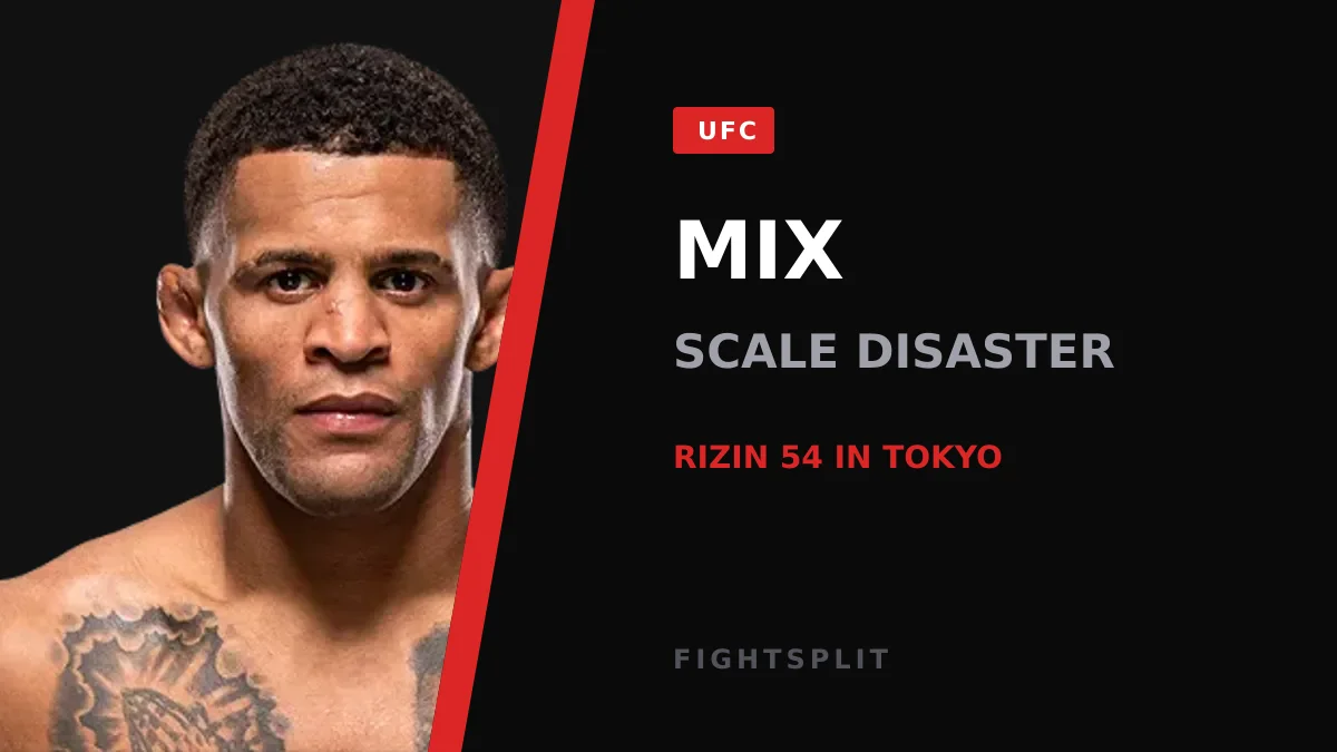 Patchy Mix on the scale at a RIZIN weigh-in