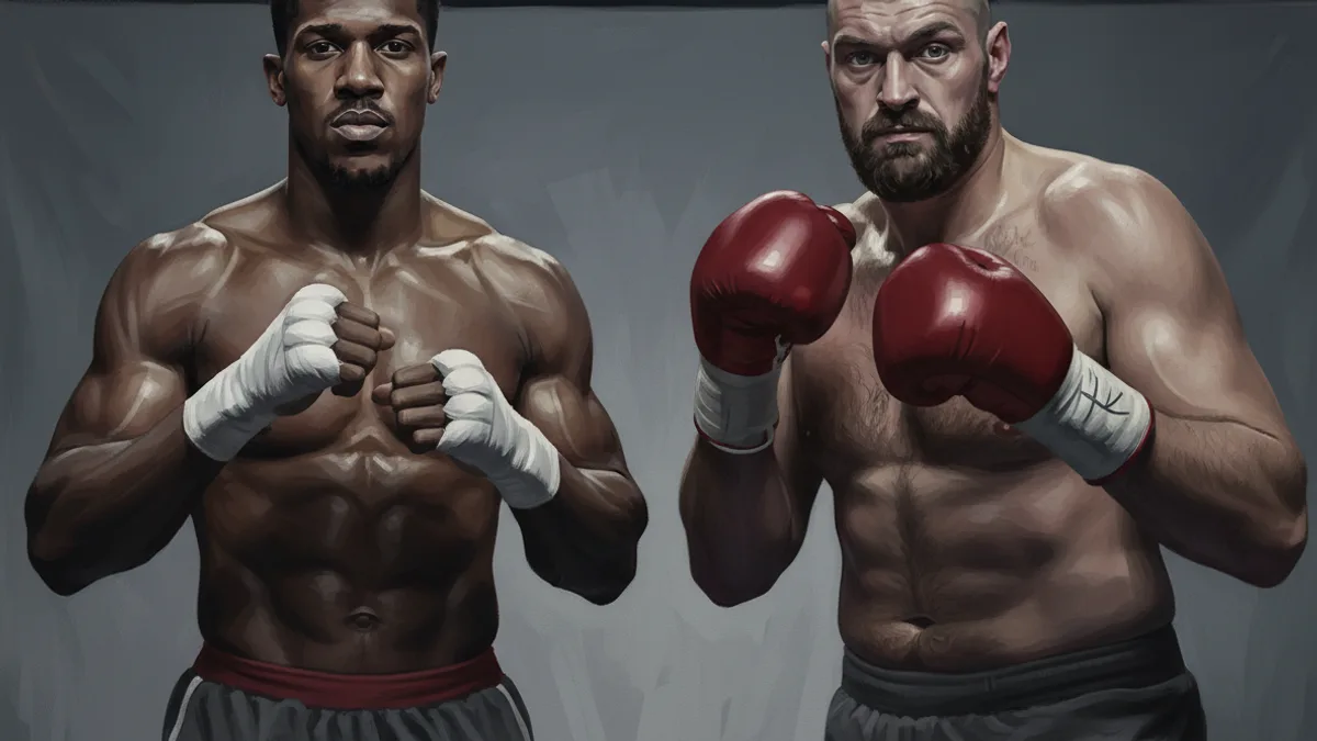 Anthony Joshua in the ring during a heavyweight bout