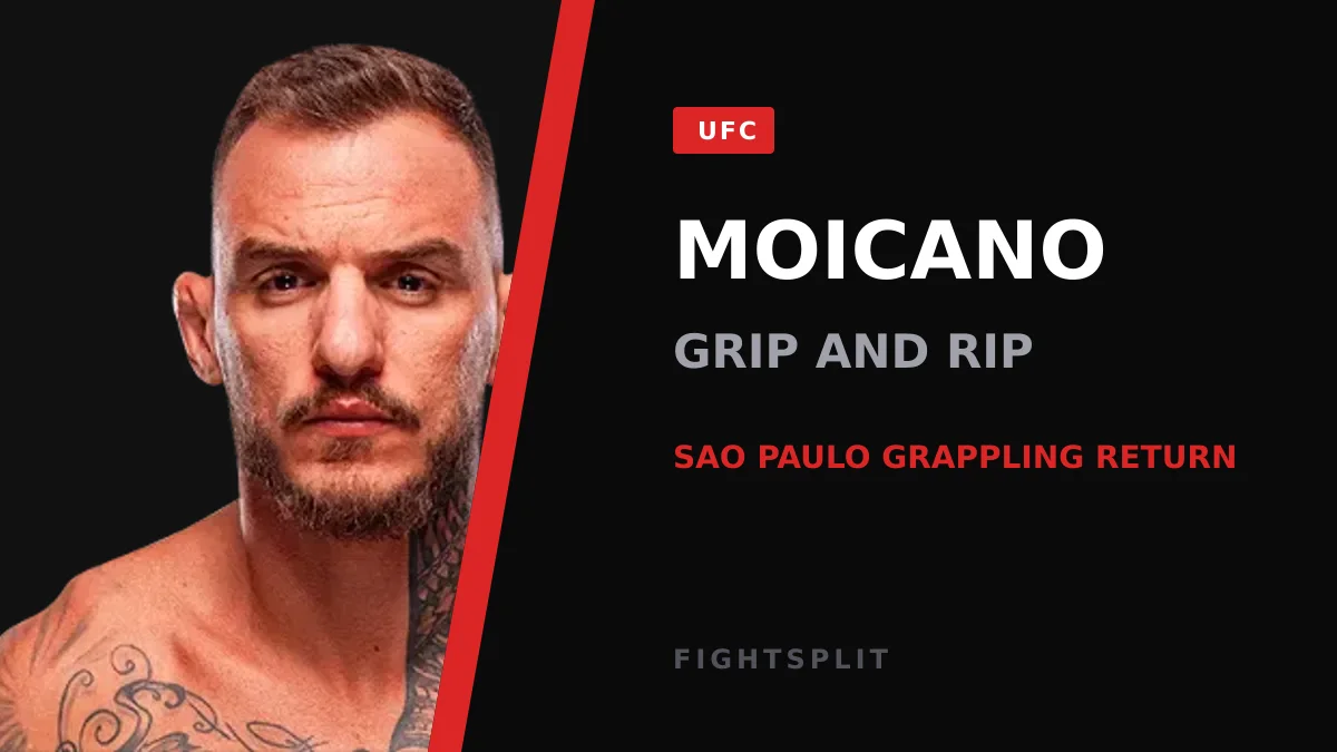 Renato Moicano celebrating a submission victory inside the octagon