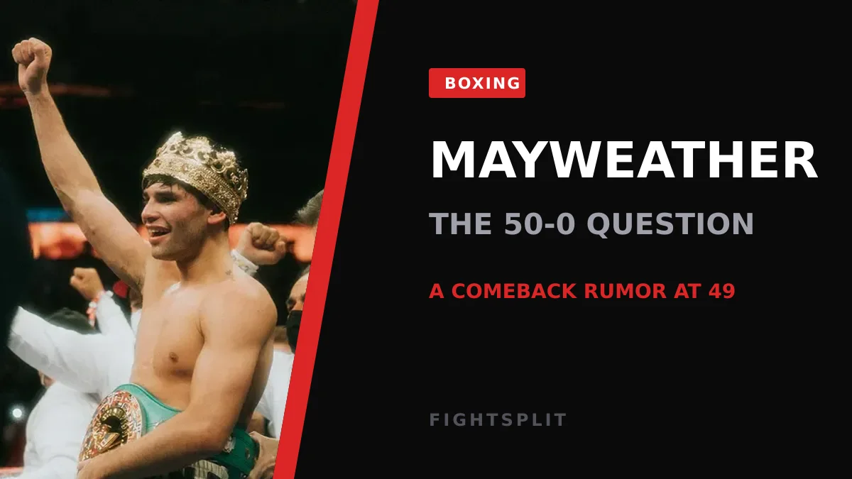 Floyd Mayweather in a boxing ring during a title fight