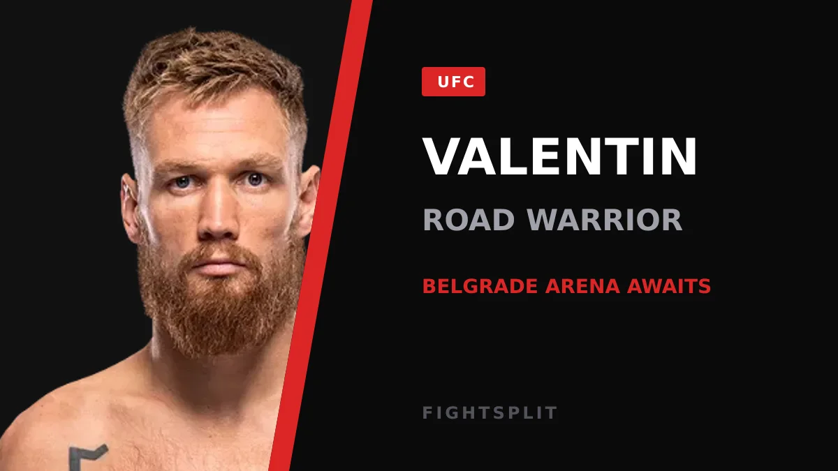 Swiss middleweight Robert Valentin inside the Octagon