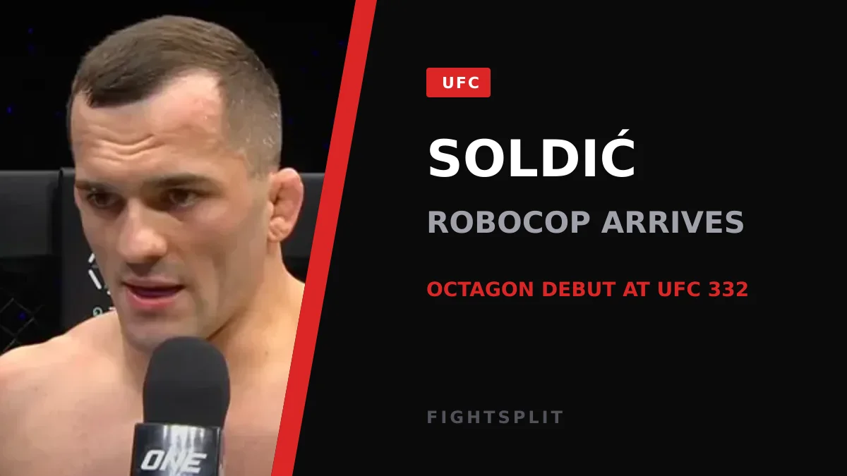 Roberto Soldić poses ahead of his UFC debut at UFC 332