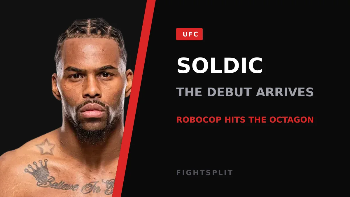 Roberto Soldic lands a kick on Khaos Williams during their welterweight bout at UFC 332 in Salt Lake City