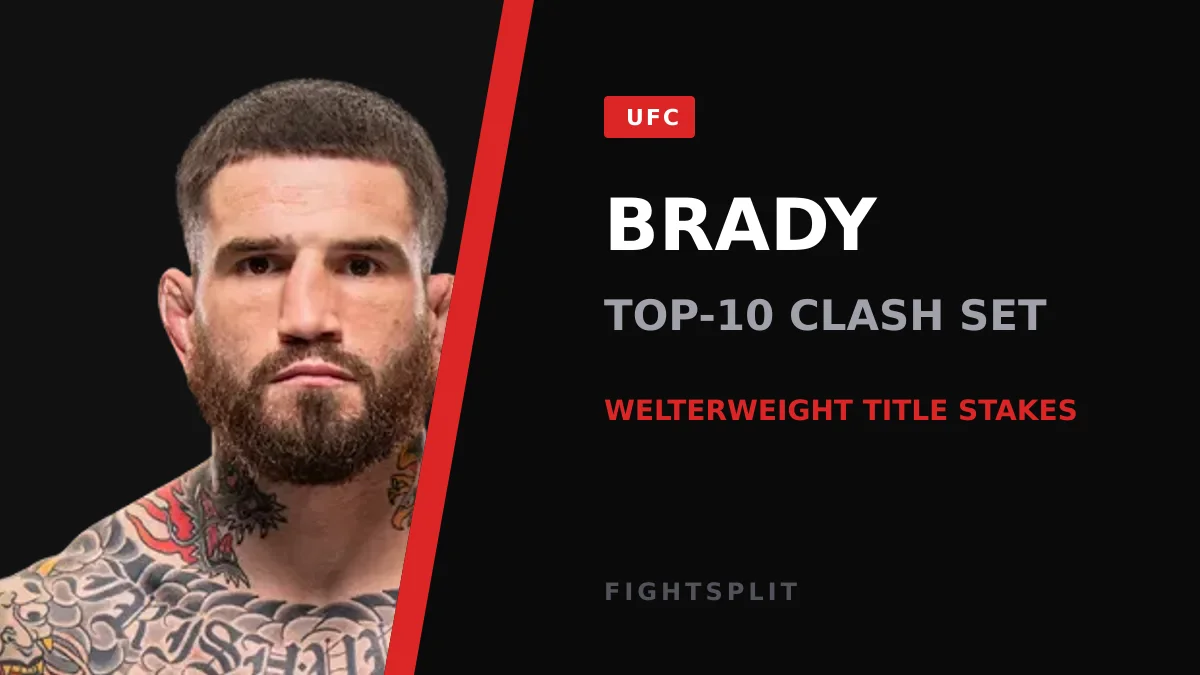 Sean Brady celebrates a submission win inside the Octagon