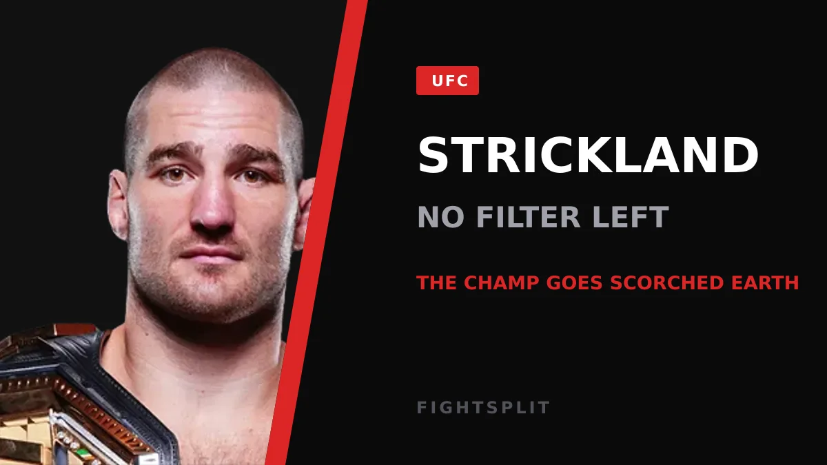 Sean Strickland speaking at a UFC press conference