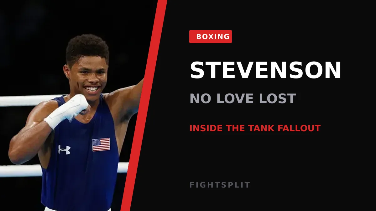 Shakur Stevenson posing after a title fight victory