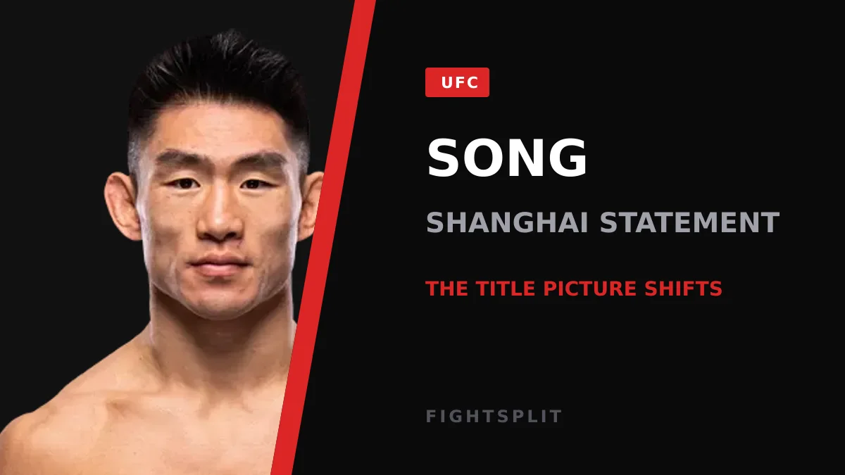 Song Yadong celebrates a knockout victory inside the Octagon in Shanghai