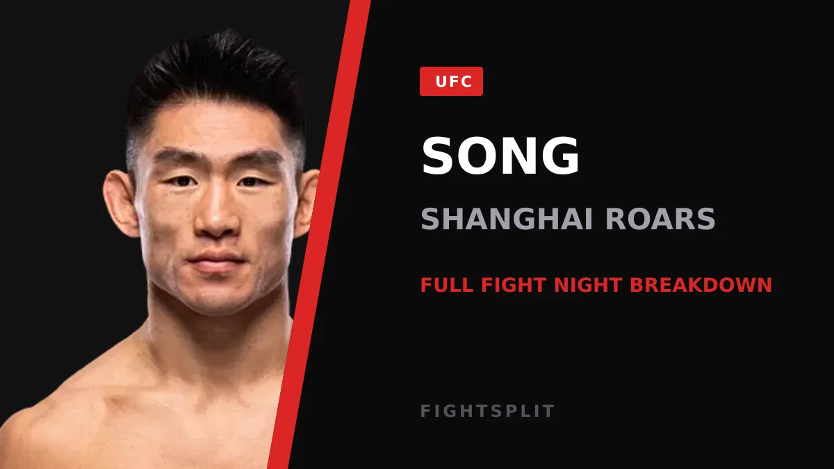 Bantamweight contender Song Yadong stands in the Octagon after his main-event victory in Shanghai