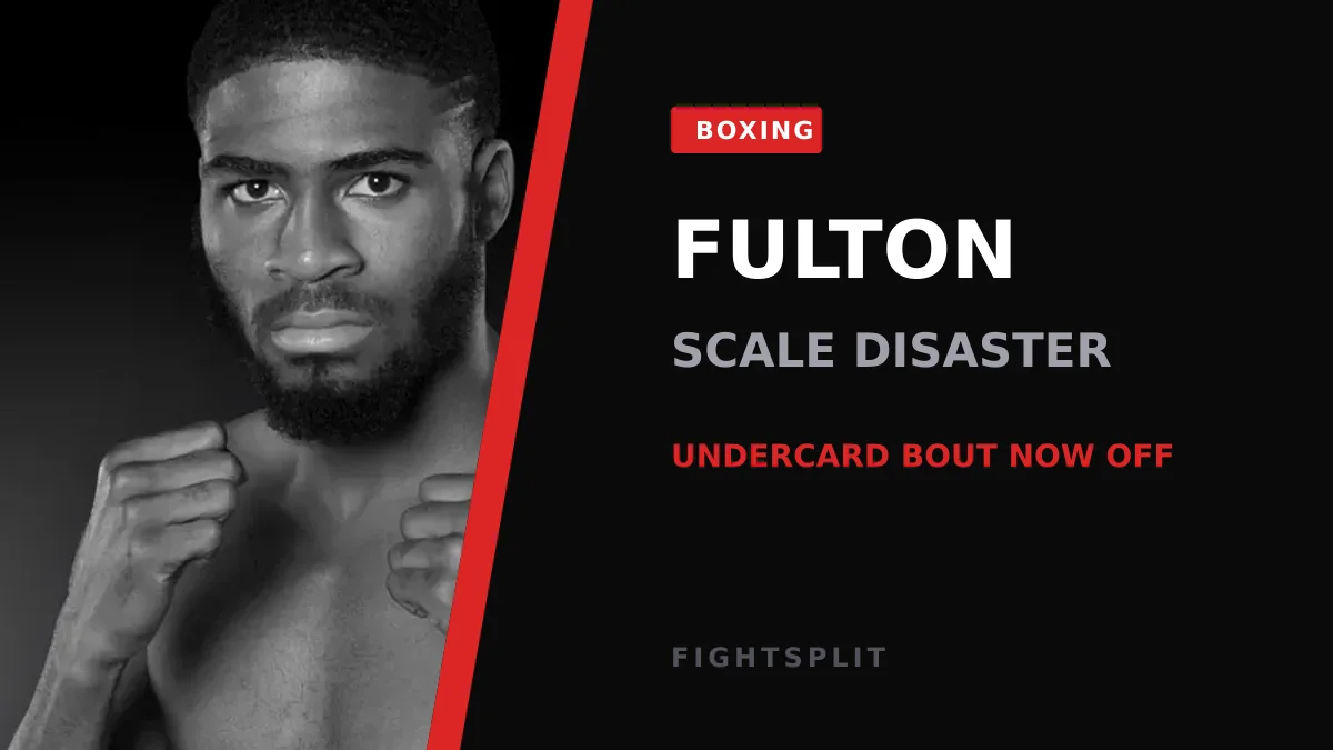 A boxer stepping on the scale at an official weigh-in