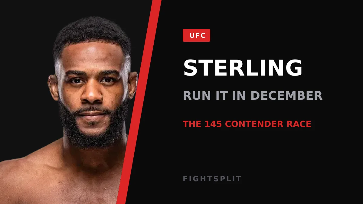 Aljamain Sterling inside the Octagon during a UFC event