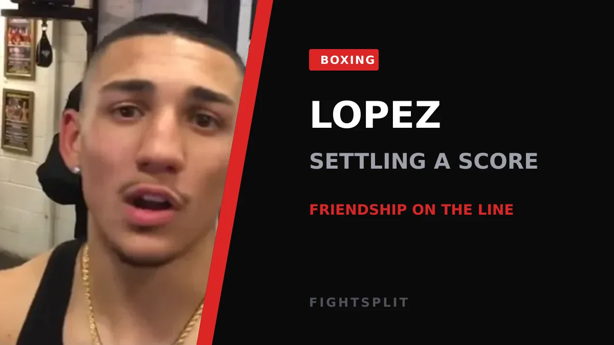 Teofimo Lopez during a pre-fight media appearance