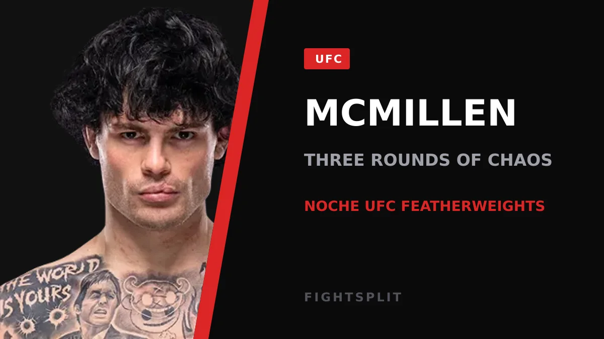 Tommy McMillen trades punches inside the Octagon at Noche UFC