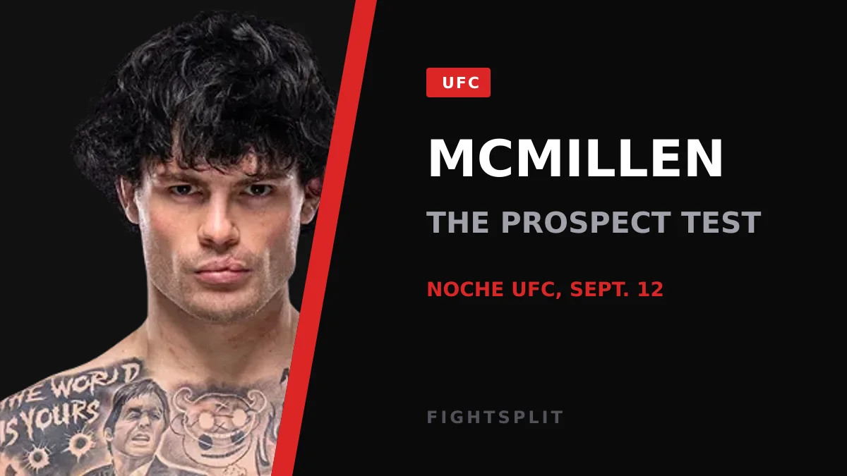 Tommy McMillen poses on the scale during UFC ceremonial weigh-ins