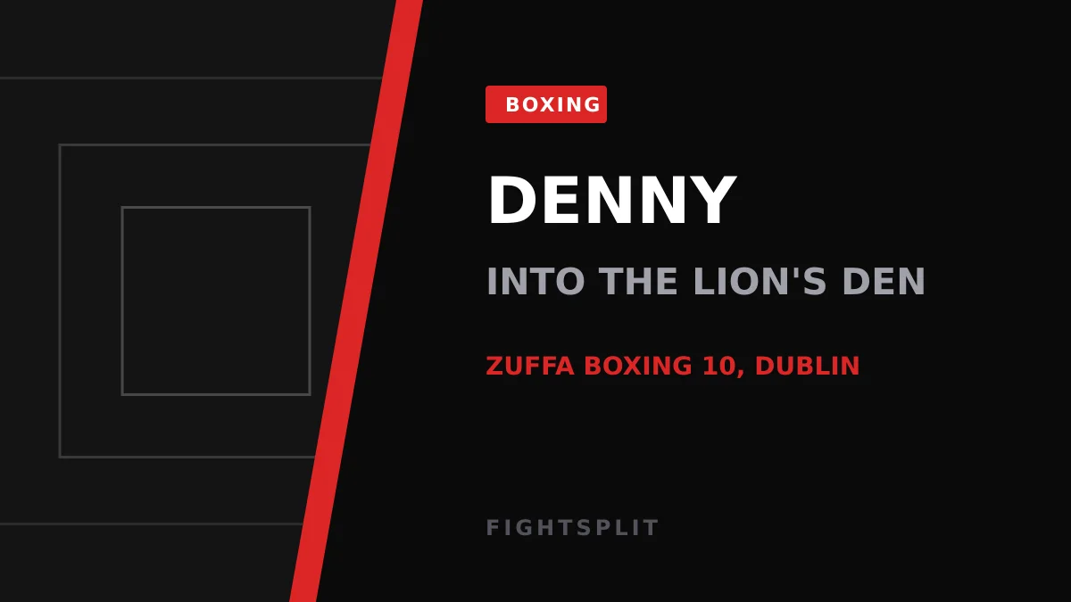 Undefeated Irish middleweight Callum Walsh, Tyler Denny's opponent at Zuffa Boxing 10 in Dublin