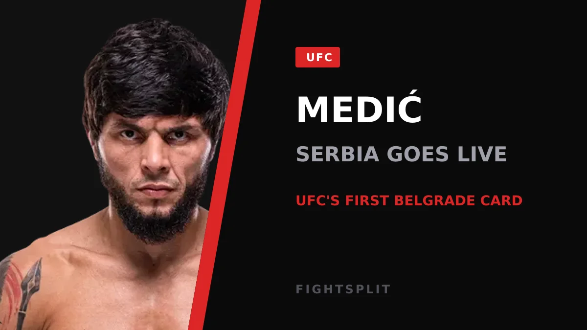 Serbian lightweight Uroš Medić poses ahead of his UFC Belgrade main event