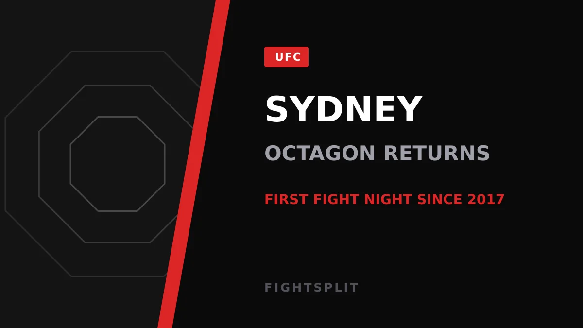 UFC action inside the Octagon during an event in Sydney, Australia