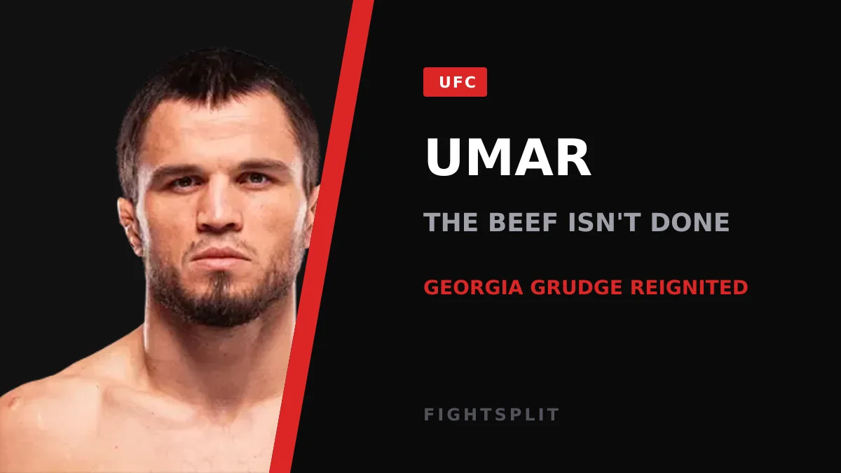 Merab Dvalishvili and Umar Nurmagomedov face off at a UFC press conference