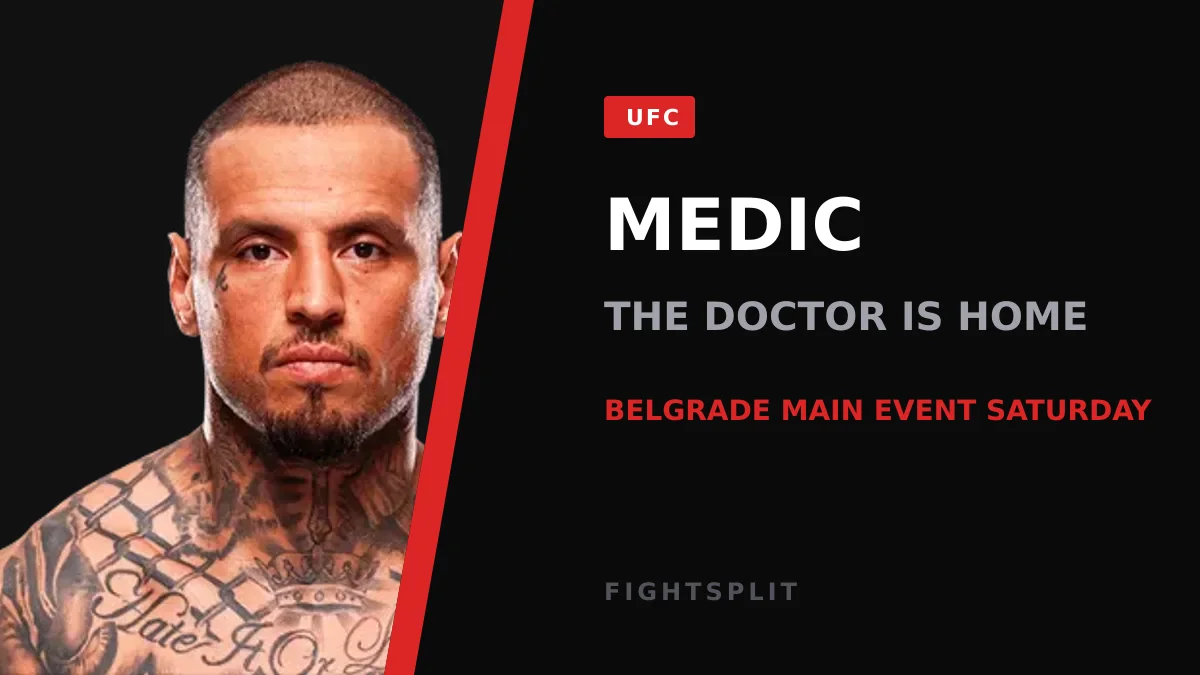 Uros Medic celebrates a knockout victory inside the UFC octagon