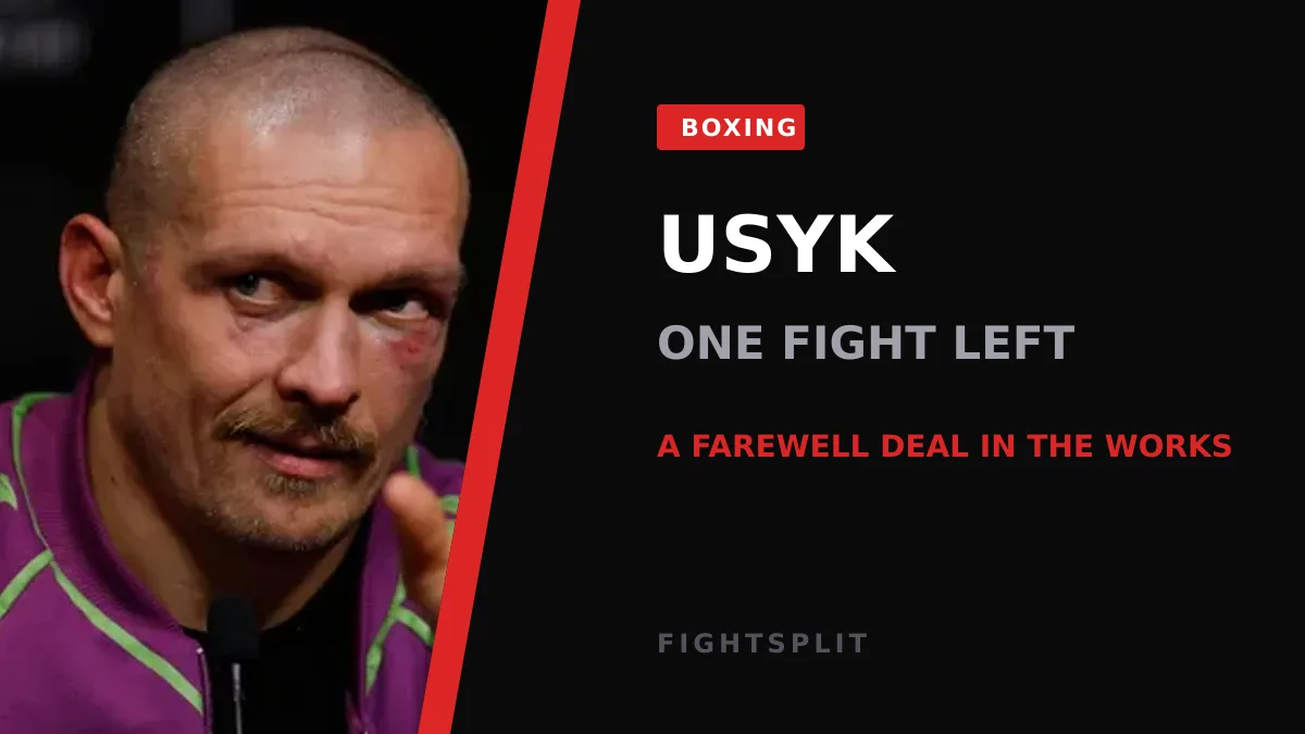 Oleksandr Usyk in the ring during a heavyweight bout